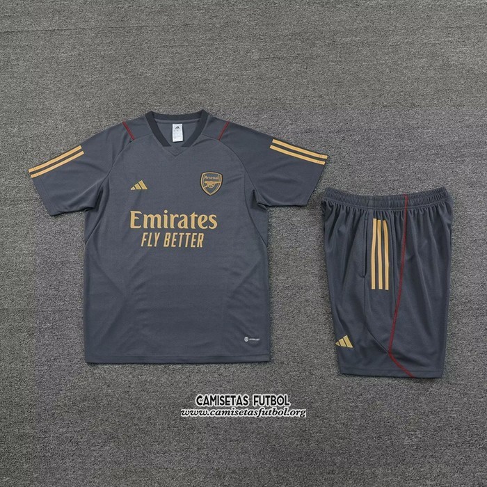 Chandal del Arsenal Manga Corta 2023/2024 Gris - Pantalon Corto